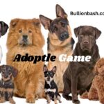 Adoptle Dog-themed Wordle puzzle showing pet name guesses