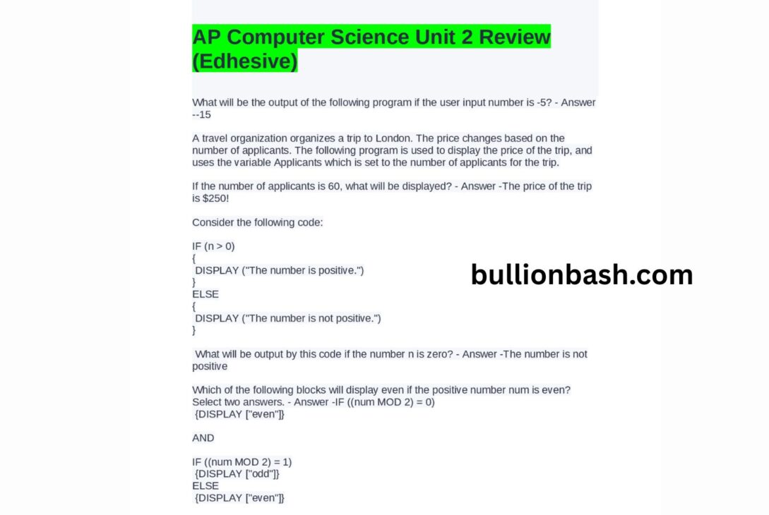 Edhesive Test 2 Answers