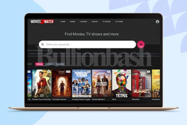 Movies2watch homepage view showing streaming categories and features